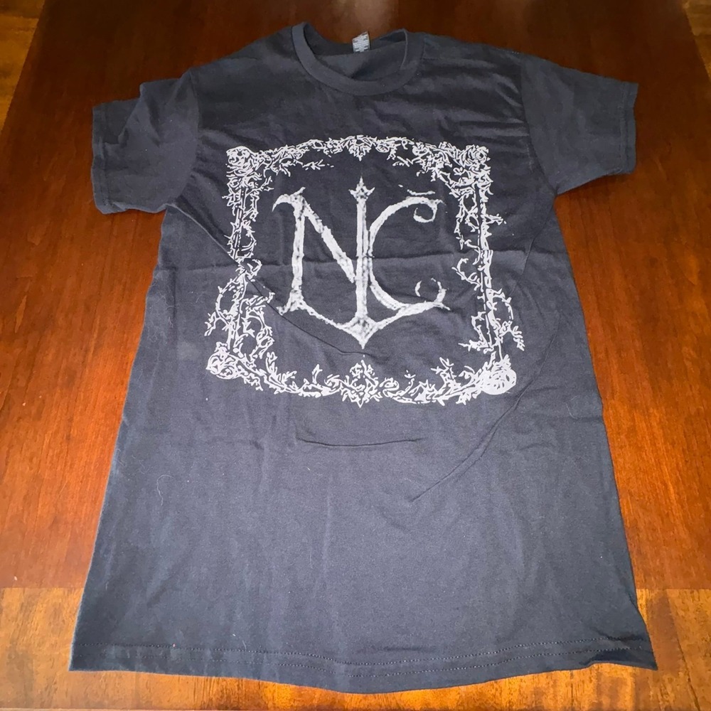 Noah Cyrus NC Monogram Gothic Graphic T-Shirt Gildan Heavy Cotton Black Pop